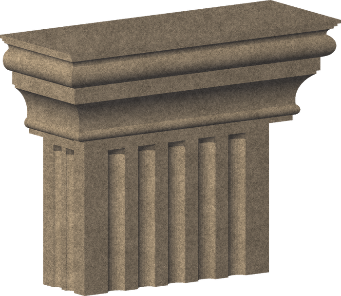 Capitel de pilastru, randare
